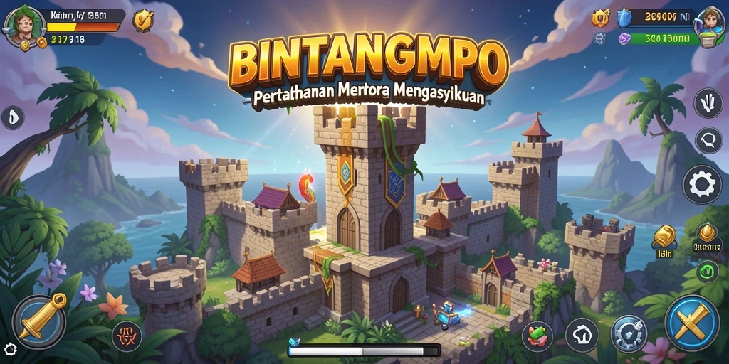 Gameplay BINTANGMPO menampilkan aksi Tower Defense yang mendebarkan.