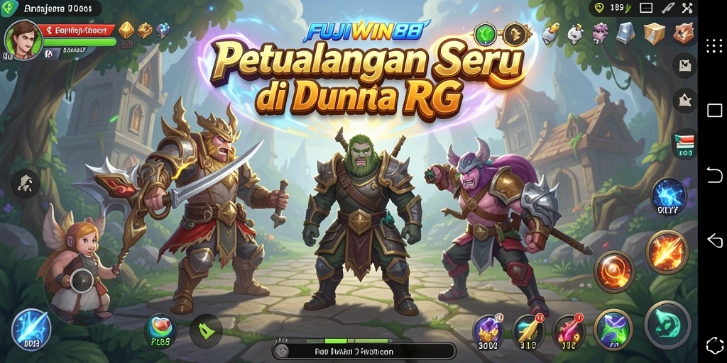 Tampilan gameplay seru dari FUJIWIN88 yang menampilkan pertarungan epik.