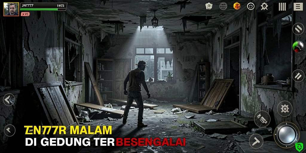 Tangkapan layar menampilkan pemain dalam suasana ketegangan tinggi di JNT777.