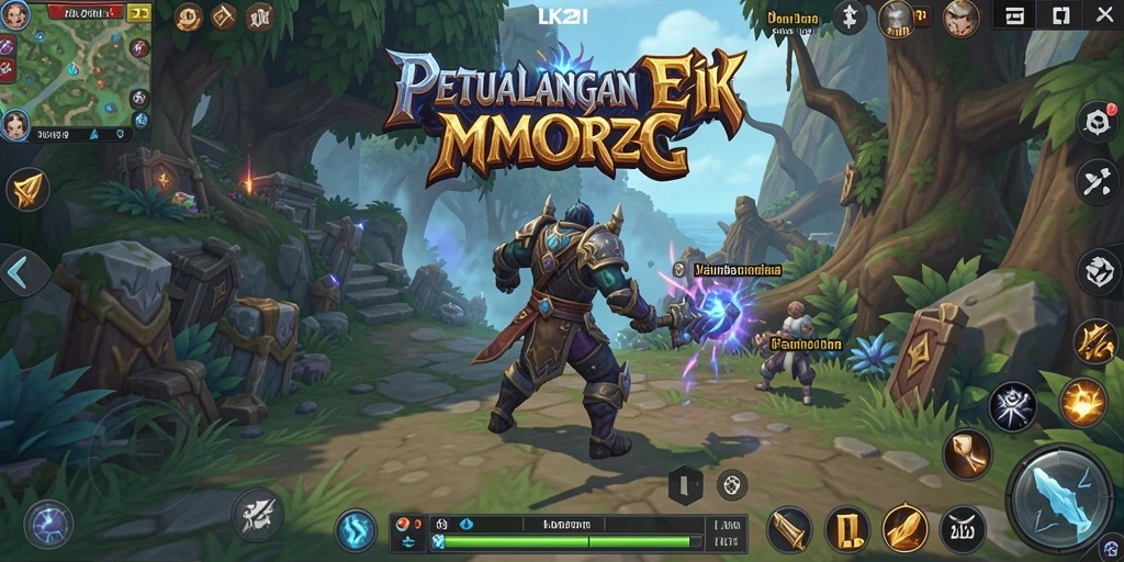 Tampilan layar gameplay LK21 yang menakjubkan dan penuh aksi.