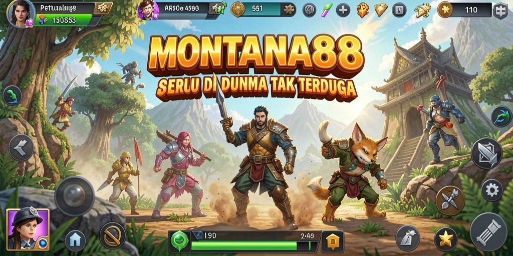 Screenshot gameplay MONTANA88 menampilkan aksi petualangan yang mendebarkan.